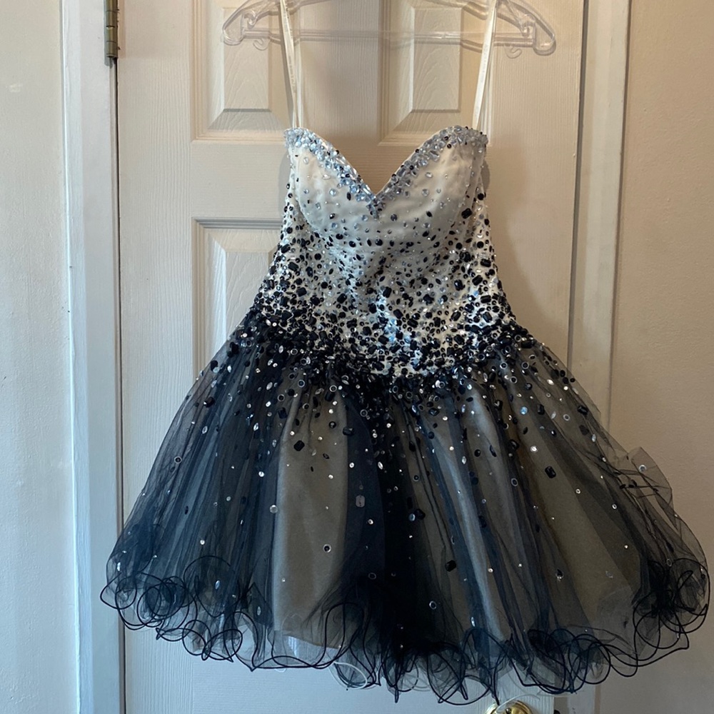 Morilee Crystal beaded party dress.  Worn once. Size 6. Excellent condition